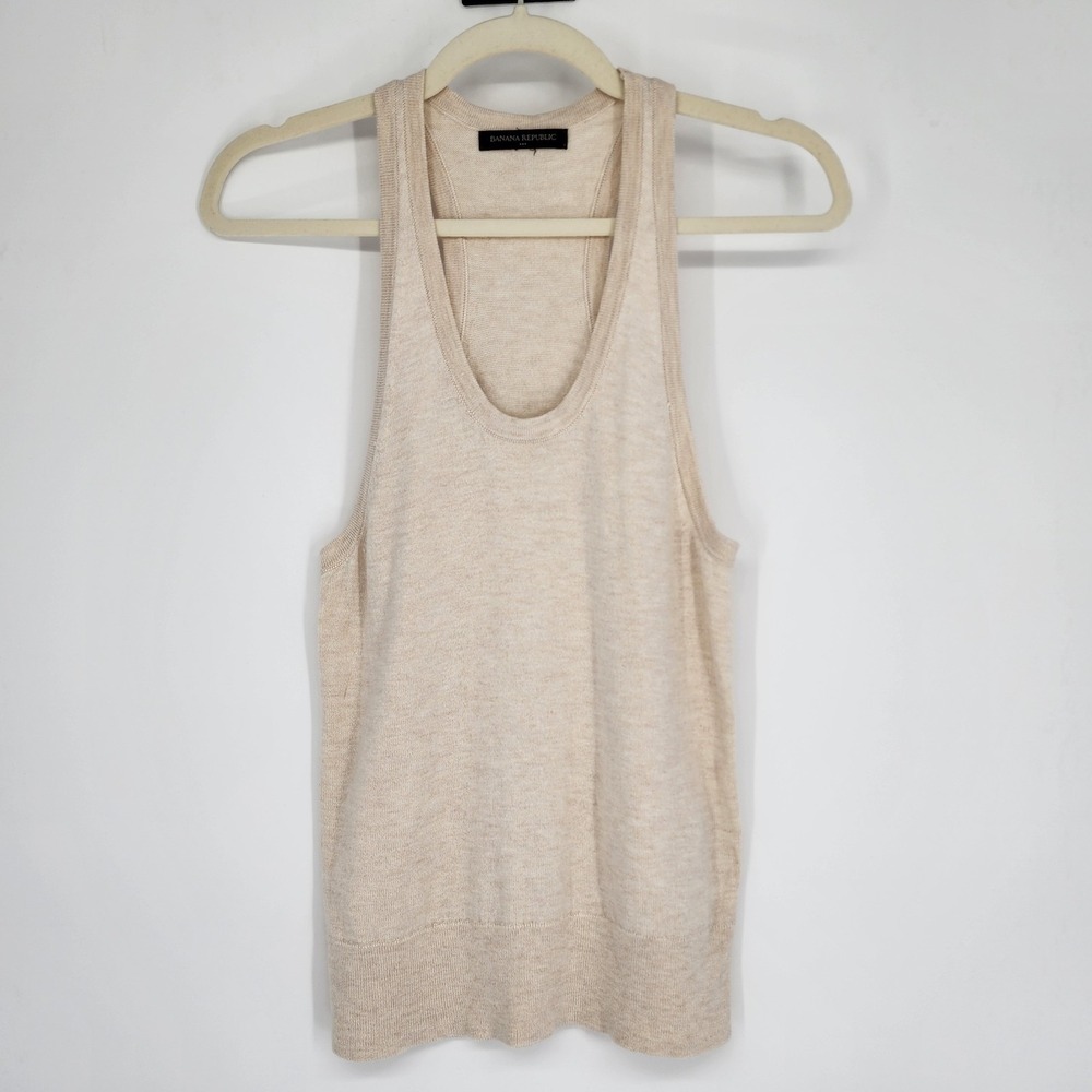Womens Classic Racerback Knit Tank Top XS Basic Minimalist Stretch First Layer